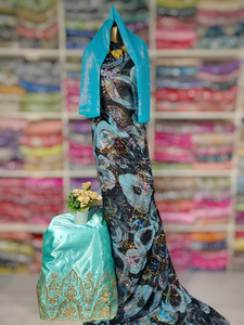 Conjunto de Tela Fransawi Dirac de Seda India Jacquard Personalizada con Textura Lisa para Vestidos de Novia para Mujeres y Niñas - Product Image 5