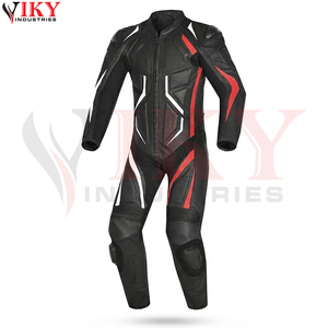 ชุดมอเตอร์ไซค์แข่ง Alpinestar สีดำ แดง ขาว หนังแท้ ได้รับมาตรฐาน CE ไซส์พลัส ประสิทธิภาพสูง กันลม ป้องกันได้ดี ทรงเข้ารูป - Product Image 2