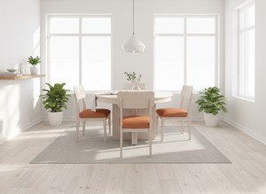 Modern <b>Round</b> Coffee <b>Table</b> Set with <b>4</b> <b>Chairs</b> Solid Ash Frame Durable & Lightweight Design - Product Image 2