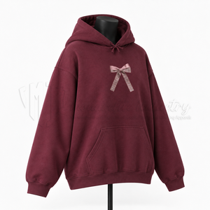 Sudadera con Capucha Oversize Borgoña para Mujer, con Gráfico Personalizado, Estilo Casual Urbano, Fabricante de Sudaderas de Forro Polar - Product Image 5