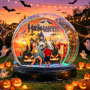 Globo de Nieve Inflable <span class=keywords><strong>Gigante</strong></span> de Tamaño Humano para Navidad/Halloween, <span class=keywords><strong>Esfera</strong></span> <span class=keywords><strong>Transparente</strong></span> Inflable para Fotomatón y Decoración - Product Image 6