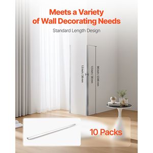 10 Pack 1.5 X 1.5 X 96 Inch Stainless Steel Wall <b>Corner</b> <b>Protectors</b> 304 Metal <b>Corner</b> Guards 90-Degree Edge Trim Protective Edges - Product Image 2