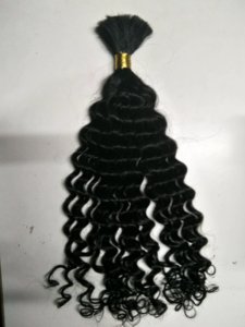 Extensions de cheveux humains vierges indiens Remy 22 pouces, double trame machine, 100% vierges, bouclés naturels, simple trame, boucles profondes - Product Image 2