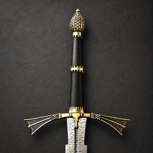 Handmade Damascus Steel Viking Sword Dark <b>Sister</b> with Scabbard & Mount For Wall Hanging <b>Gift</b> for Wedding, Birthday & Anniversary - Product Image 3