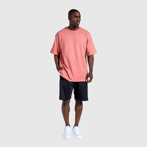 Custom Men Oversized Pink T Shirt 100% Cotton Heavyweight Streetwear Blank Tee Casual OEM Supplier Puff Print - Product Image 3