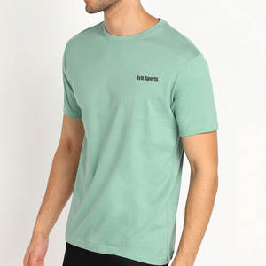 Camiseta Transpirable 100% Algodón Ecológica para Hombre, Manga Corta, Corte Regular, Venta al por Mayor, Precio Económico, Diseño de Logotipo Personalizado - Product Image 3