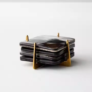 High Demand Custom <b>Agate</b> Drink stone <b>Coasters</b> Square round Blank Horn <b>Coaster</b> By Whimsy Art Craft - Product Image 2