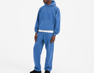 Ensemble de vêtements de sport pour hommes en coton mélangé, logo personnalisé, vente en gros, directement de l'usine - Product Image 3