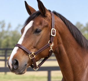 Harnais pour cheval en cuir véritable de qualité supérieure avec boucles réglables et accessoires métalliques durables pour équipement équestre professionnel - Product Image 6