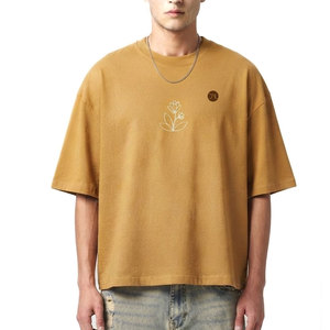 เสื้อยืดทรงบ็อกซี่สำหรับผู้ชาย ผ้าคอตตอนหนานุ่ม ทรงหลวม สไตล์สตรีทแวร์ทันสมัย เสื้อลำลองคุณภาพพรีเมียมสำหรับผู้ชาย - Product Image 1