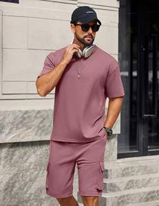 Ensemble short et t-shirt homme été brodé grande taille respirant imprimé haute qualité pour activités de plein air - Product Image 4