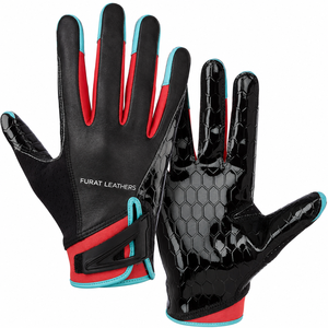 Custom Full Finger Outdoor Sports Gloves Moisture Wicking Sublimation Print Non-Slip Silicone Material Unisex <b>Hook</b> Loop Closure - Product Image 1