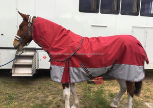 1680D Tough Winter Horse Alfombras con cuello desmontable 100gm Mantas impermeables para exteriores con forro de nylon - Product Image 3
