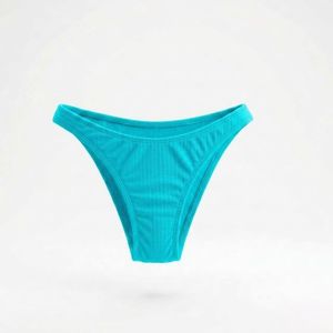 Haut de bikini noir pour femme avec cordon de serrage à l'avant et bretelles réglables, maillot de bain uni en spandex et polyester - Product Image 3