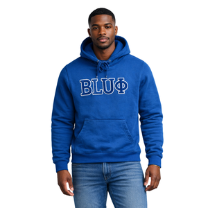 Sweat à capuche en chenille Phi Beta Sigma Blu Phi bleu royal pour homme, tissu de qualité supérieure, coupe confortable, vêtements de fraternité grecque, tenue décontractée - Product Image 1
