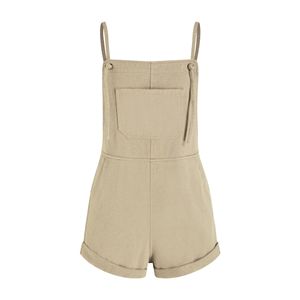 Mono vaquero casual sin mangas para mujer, de moda, de una pieza, con tirantes ajustables - Product Image 1