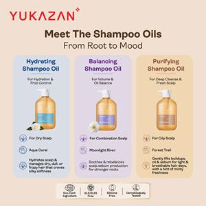 Yukazan Hydrating <b>Shampoo</b> Oil 500ml Concentrated Formula Camelia Infused <b>Moisturizing</b> Frizz Control Aqua Coral Fragrance Brand - Product Image 6