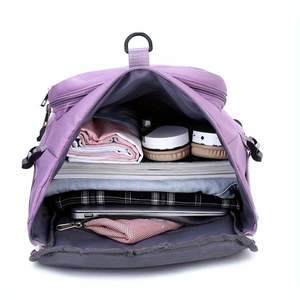 Correa de hombro ajustable, bolsa de lona impermeable de gran capacidad, compartimento de separación seco-húmedo para viaje, Fitness, almacenamiento de zapatos - Product Image 4