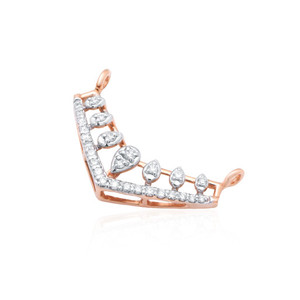 Ensemble de pendentifs Mangalsutra en or de luxe, tendance, avec diamant naturel taille poire, bijoux pour femmes - Product Image 2
