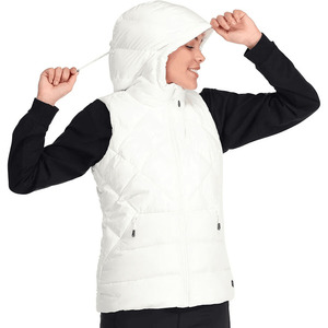 Gilet matelassé d'hiver pour femme, respirant, en coton, sans manches, avec capuche amovible - Product Image 6