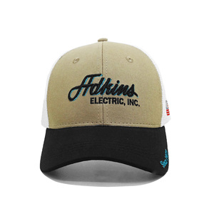 Casquette de camionneur structurée à 6 panneaux, bicolore, en maille confortable, personnalisable avec broderie, fabriquée au Vietnam, pour usage décontracté ou professionnel - Product Image 1