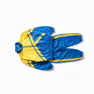 Custom Mens Color Block Patchwork Windbreaker Polyester Nylon Tracksuit Mens Track <b>Zip</b> <b>up</b> <b>Jacket</b> and Shorts Set For Men - Product Image 4