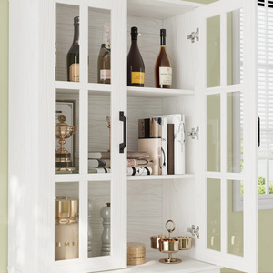 <b>White</b> High Quality OEM MDF Home Furniture Dining Room Cabinet Contemporary Cabinet MD01 For Kitchen - Product Image 5