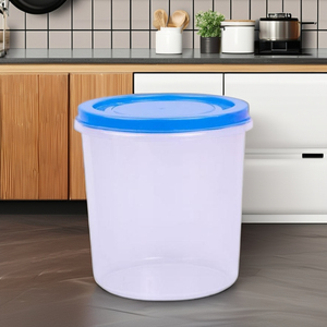 Round food grade plastic <b>container</b> for <b>kitchen</b> <b>storage</b> multi purpose reusable made in India - Product Image 6