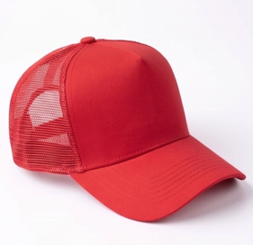 Gorra Trucker Roja Unisex, Ajustable, con Malla Trasera, Estilo Casual de 5 Paneles, para Primavera/Verano - Product Image 5