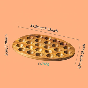 Porta Huevos de Madera Ecológico Hecho a Mano, Organizador de Cocina Estilo Rústico, Apto para Lavavajillas, para Huevos Frescos - Product Image 5