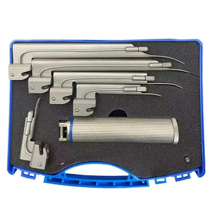 Lames de laryngoscope professionnelles en acier inoxydable pour intubation d'urgence vétérinaire, réutilisables, avec pont osseux - Product Image 4