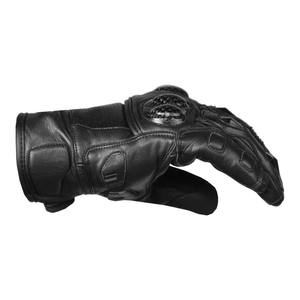 Gants de moto Samroz Sports en cuir véritable de haute qualité, respirants, écologiques, compatibles écran tactile, avec doublure en nylon antidérapante, protection poignet quatre doigts - Product Image 2