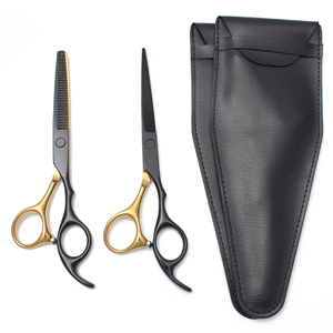 Tijeras Profesionales para Adelgazar el Cabello, Acero Inoxidable, Cuchilla Afilada de 30 Dientes, Mango Largo, para Diestros, Uso en Salón - Product Image 1