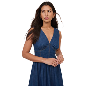 Vestido de Mezclilla para Mujer, Corte Holgado, Algodón, Ropa Casual, Venta al Por Mayor Directa de Fábrica - Product Image 5
