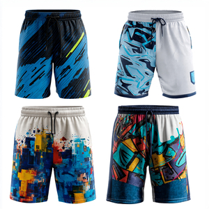 Shorts de sport pour hommes, shorts de football, shorts d'entraînement, shorts en laine à séchage rapide, respirants, avec cordon de serrage, shorts de course, shorts de basketball - Product Image 1