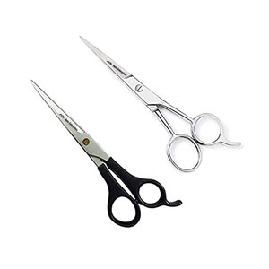 Paquete de 2 Tijeras Profesionales para Cortar Cabello de Acero Inoxidable con Mango de Plástico de Apto Enterprises - Product Image 3