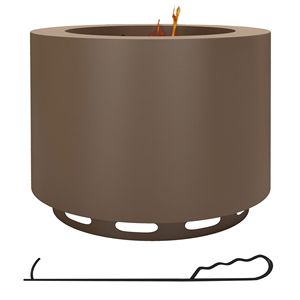 Brasero portable sans fumée de 19 pouces avec pique-âche, poêle de camping à faible émission de fumée pour jardin, patio et pique-niques - Product Image 1