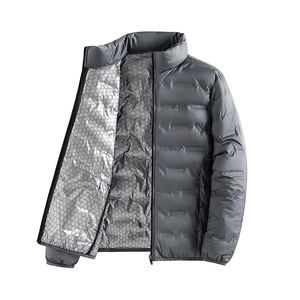 Veste courte matelassée pour femme, manteau rembourré à bulles, en duvet de canard à carreaux amovibles pour homme - Product Image 2
