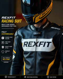 REXFIT Motorcycle Racing Suit Polyester Full Sleeve Breathable <b>Plus</b> <b>Size</b> Men's Riding <b>Jacket</b> All Seasons Customizable Design - Product Image 1