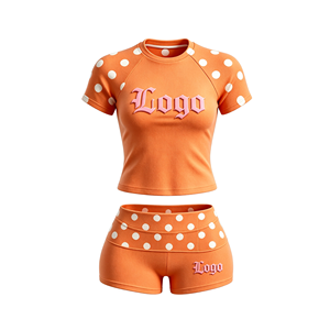 2026 OEM Custom Logo Women 2 Piece Set Summer Top and <b>Shorts</b> Set Wholesale Casual Athletic Tracksuit - Product Image 5
