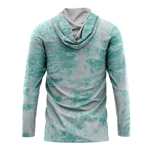 เสื้อเชิ้ตตกปลาแขนยาวมีฮู้ดลายพรางสำหรับผู้ชาย ป้องกันรังสียูวี UPF 50 แห้งเร็ว - Product Image 4