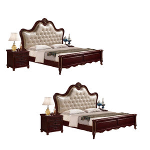 Lit en bois sculpté italien, Ensembles de meubles en acajou massif d'Indonésie Chambre à coucher antique de haute qualité avec un design personnalisable - Product Image 4