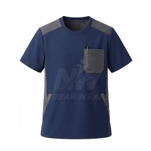 Medical Personnel <b>Scrub</b> <b>Tops</b> O-Neck Short Sleeve Work Uniform Suitable for Hospitals Clinics Nursing and Laboratory Departments - Product Image 2