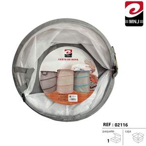 Panier à linge pliable en tissu durable, solution de rangement pratique et peu encombrante pour les vêtements, design en maille fine - Product Image 2