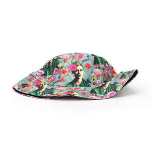 Chapeau Bob Imprimé Tropical Unisexe pour l'Été, Chapeau Décontracté de Plage pour Adulte en Polyester et Toile, Impression Numérique par Transfert Thermique - Product Image 4