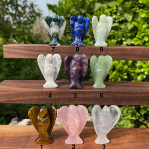 Estatua de Ángel Curativa de 1.5 Pulgadas, Hecha a Mano con Piedra Natural Tallada, Figura de Ángel Guardián en Miniatura de Cristal Natural - Product Image 3