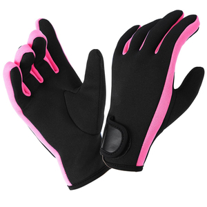 Gants de plongée pour sports nautiques, motif bleu et noir, imperméables, fermeture auto-agrippante, unisexe, toutes saisons, en vente - Product Image 4