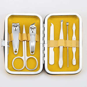 Manicure Tools Pedicure Manicure Set Carbon Steel 7 in 1 <b>Nail</b> Clipper Scissors Set with Leather Packaging BY ANAAIF ENTERPRISES - Product Image 1