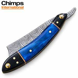 Couteau de barbier classique en acier Damas fait main, manche en bois personnalisable, option OEM idéale pour les couteaux de garçons d'honneur - Product Image 4