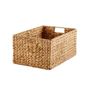 Best Price Modern Vintage 30cm Square Eco Friendly Household <b>Storage</b> Basket 100% Natural Flexible Woven Water Hyacinth <b>Bin</b> - Product Image 1